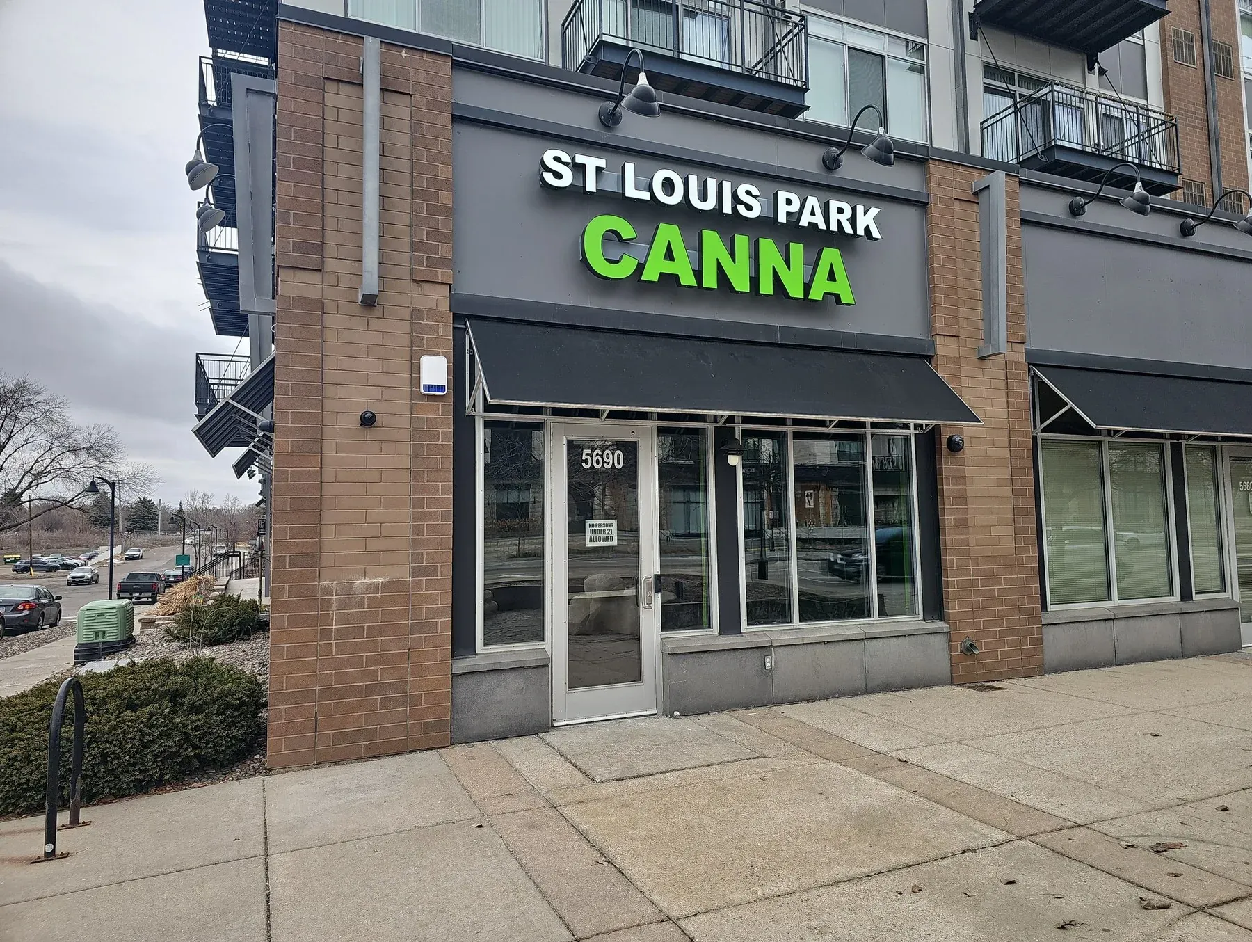 St Louis Park Canna — completed storefront with signage